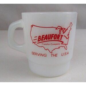 Vtg Termocrisa Beaufort Transfer Company Serving The USA Milk White Coffee Cup